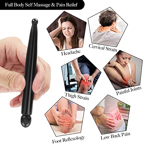 Leosense Manual Acupuncture Pen, Real Sibin Bian Stone Massage Pen- Deep Tiss...