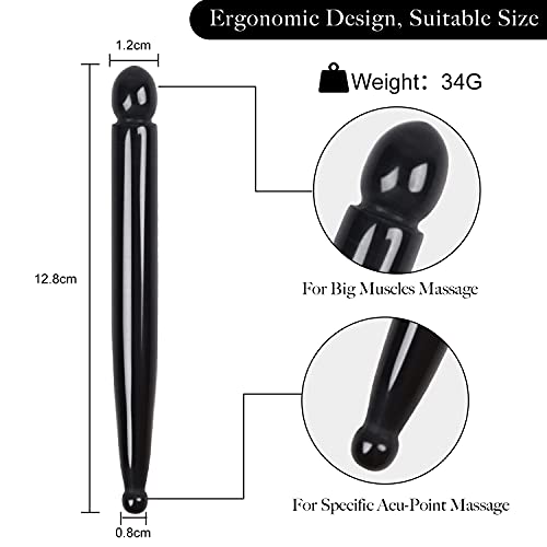 Leosense Manual Acupuncture Pen, Real Sibin Bian Stone Massage Pen- Deep Tiss...