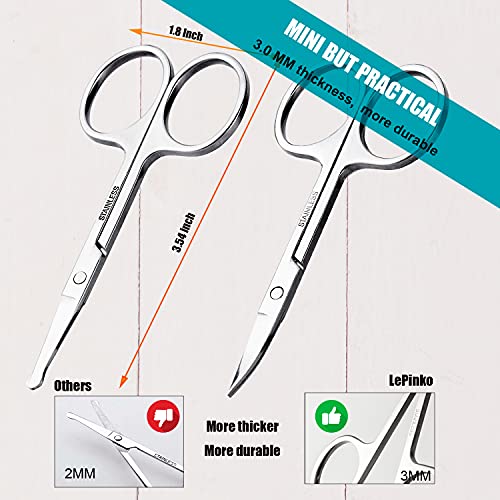 Facial Hair Small Grooming Scissors For Men Women - Eyebrow, Nose Hair, Musta...