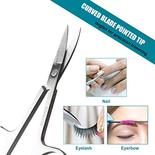 Facial Hair Small Grooming Scissors For Men Women - Eyebrow, Nose Hair, Musta...