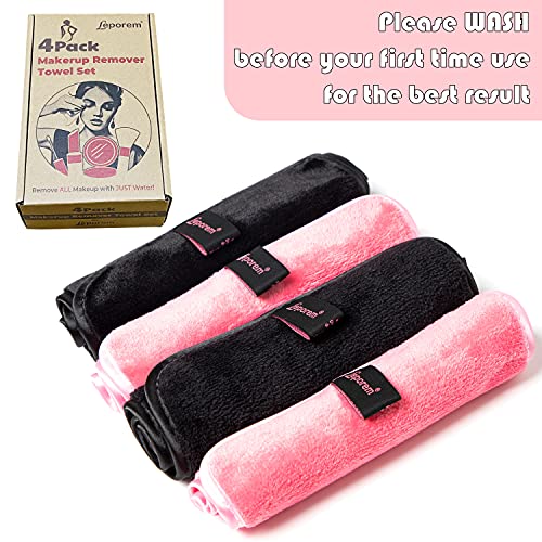 4 Pack Makeup Remover Cloths - Extra Large 16 Inch X 8 Inch Reusable Fast Dry...