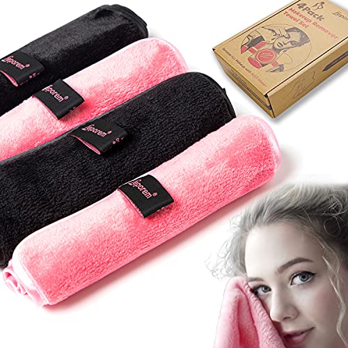 4 Pack Makeup Remover Cloths - Extra Large 16 Inch X 8 Inch Reusable Fast Dry...