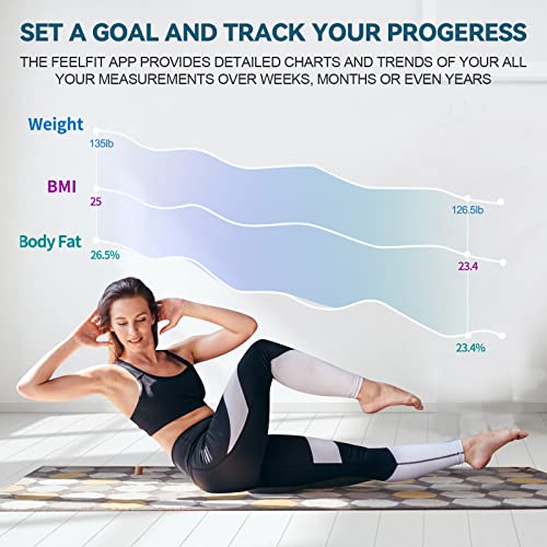 Scales for Body Weight and Fat, Lepulse Smart Scales Digital Weight Scale wit...