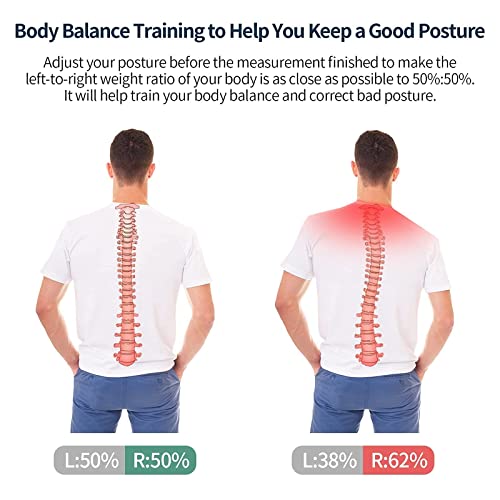 Scales for Body Weight and Fat, Lescale F6 Large Display Weight Scale with Bo...