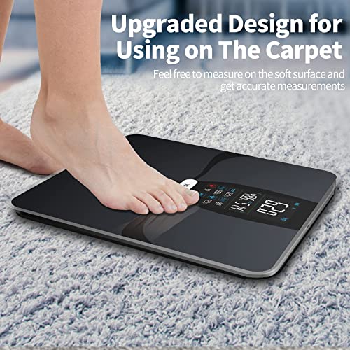 Scales for Body Weight and Fat, Lescale F6 Large Display Weight Scale with Bo...