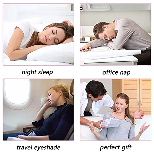 LERSVICVIL Sleep Mask 4 Pack Silk Eye Cover Soft Satin Blindfold Elastic Stra...