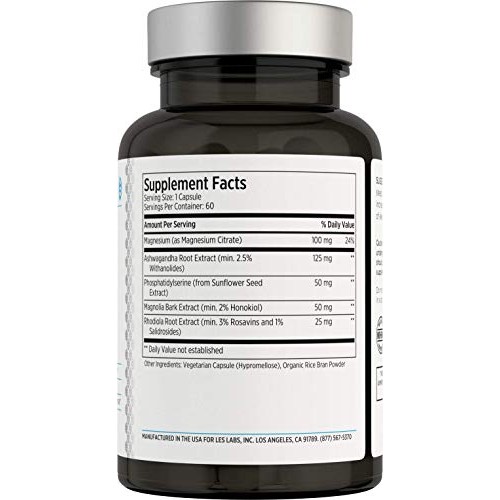 LES Labs Cortisol Health, Adrenal Support Supplement for Stress Relief, Balan...