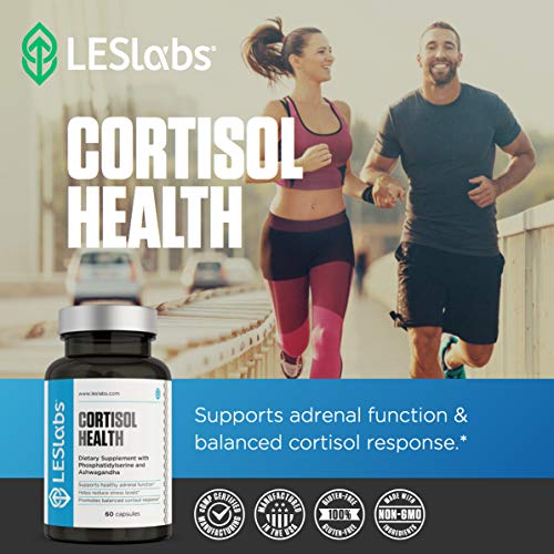 LES Labs Cortisol Health, Adrenal Support Supplement for Stress Relief, Balan...