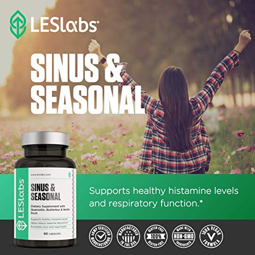 LES Labs Sinus & Seasonal, Sinus Relief & Nasal Health Supplement, Balanced H...