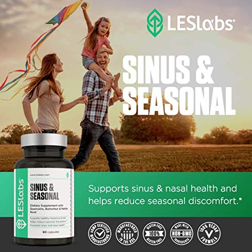 LES Labs Sinus & Seasonal, Sinus Relief & Nasal Health Supplement, Balanced H...