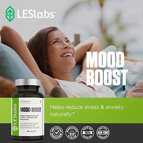 Mood Boost - Natural Supplement for Stress and Anxiety Relief - With 5-HTP, M...