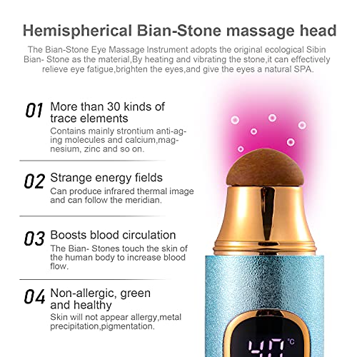 Stone Needle Eye Massager, Heat Tool/Stone Needle/Meteorite Wand Roller Pen R...