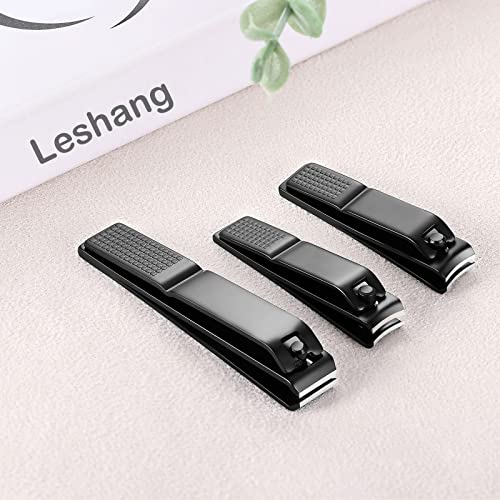3 pieces nail clippers set, Ultra Sharp Sturdy black stainless Fingernail, To...