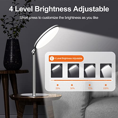 LETARIDY Happy Light Lucent, UV-Free LED Therapy Lamp Angle Adjustable, Brigh...