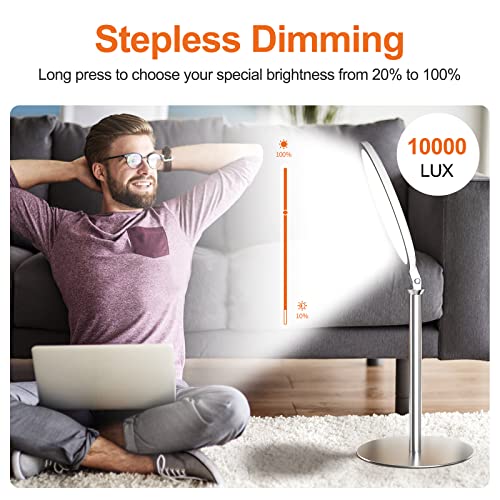 LETARIDY Happy Light Lucent, UV-Free LED Therapy Lamp Angle Adjustable, Brigh...