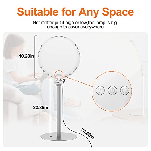 LETARIDY Happy Light Lucent, UV-Free LED Therapy Lamp Angle Adjustable, Brigh...