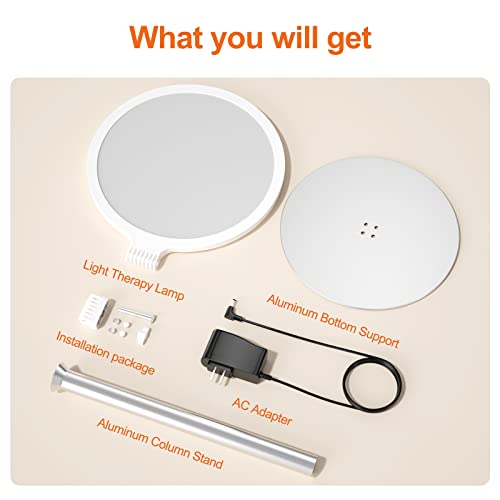 LETARIDY Happy Light Lucent, UV-Free LED Therapy Lamp Angle Adjustable, Brigh...