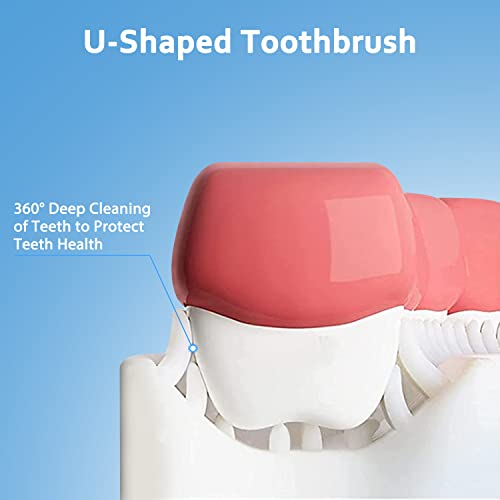 Leterry 2 Pack U-Shaped Toothbrush Kids, Food Grade Soft Silicone Brush Head,...