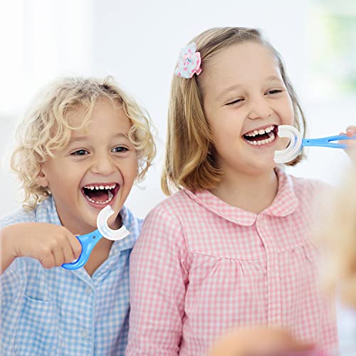 Leterry 2 Pack U-Shaped Toothbrush Kids, Food Grade Soft Silicone Brush Head,...