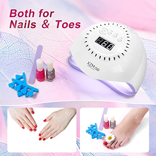 UV LED Nail Lamp 168W Quick-Drying Nail Dryer with 4 Timers Automatic Sensor ...