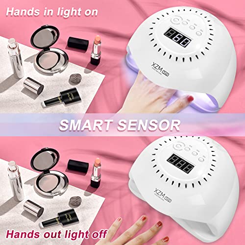 UV LED Nail Lamp 168W Quick-Drying Nail Dryer with 4 Timers Automatic Sensor ...