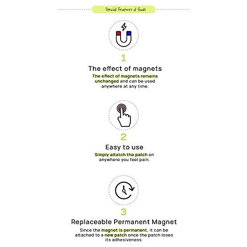 [45 Pack] MONS Magnetic Patch, Magnetic Acupressure Patches, 1200 Gauss, Magn...