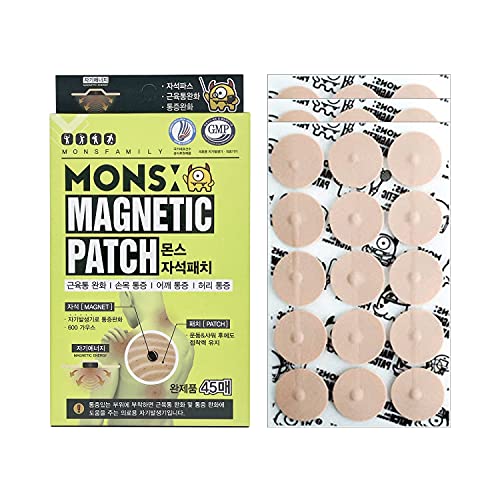 [45 Pack] MONS Magnetic Patch, Magnetic Acupressure Patches, 1200 Gauss, Magn...