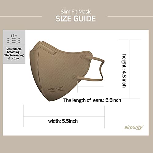 Airpurity Hyper Purifying Breathing KF-99 Slim Fit Mask, Copper coating, Ligh...