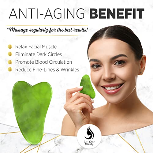 Gua Sha Jade Facial Skin Care Products, Gua Sha Face Roller, Gua Sha Facial T...