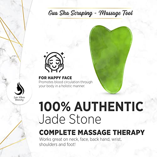 Gua Sha Jade Facial Skin Care Products, Gua Sha Face Roller, Gua Sha Facial T...