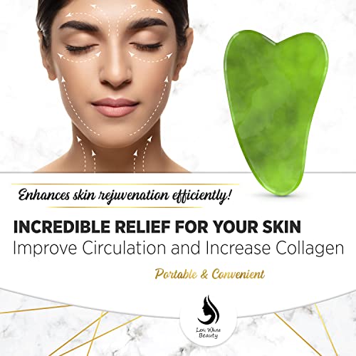 Gua Sha Jade Facial Skin Care Products, Gua Sha Face Roller, Gua Sha Facial T...