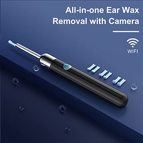 Ear Wax Removal, 1296P FHD Wireless Wifi Ear Wax Removal Tool with Camera, 6 ...