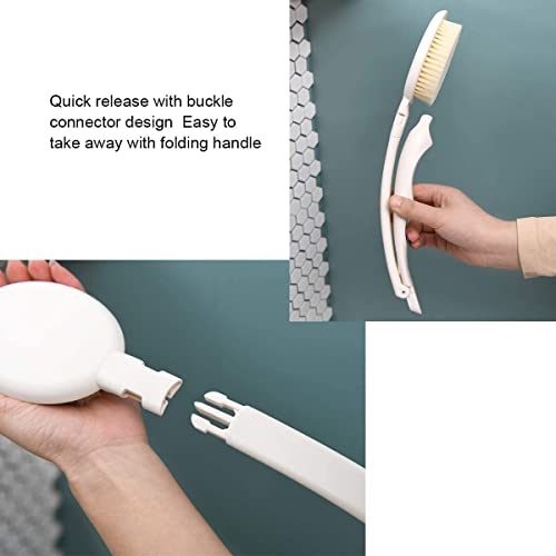 LFJ 3 in 1 Back Bath Brush Set for Shower, 19" Long Handle Body Brush, Bath S...