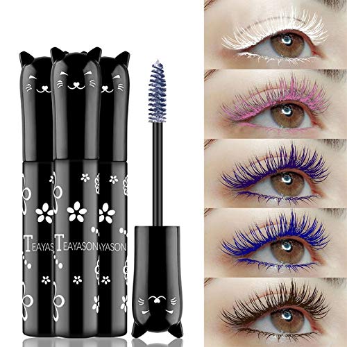 Cat eye mascara Eyes Makeup Color Mascara Waterproof Fast Dry Eyelashes Curli...