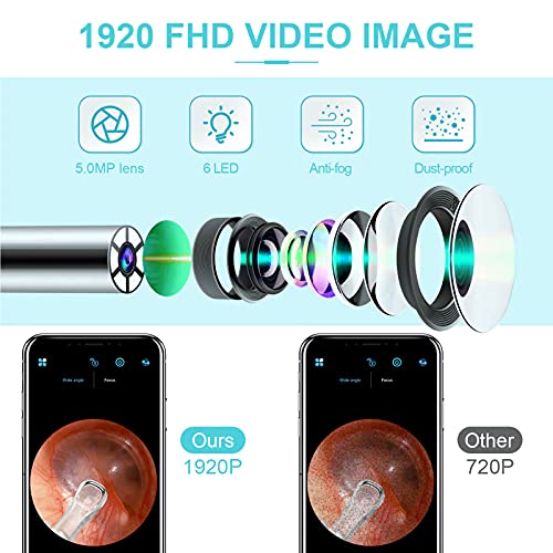 Ear Wax Removal Tool with Ear Wax Removal Camera, LHAIM Ear Cleaner, 1920P FH...