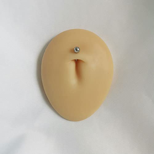 LIALIYA Silicone Fake Belly Button Model, Soft Silicone Flexible Model Body P...