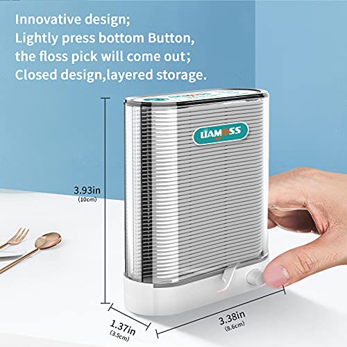 Dental Floss Picks-Floss Dispenser Portable Storage Box Flossers for Adults,M...