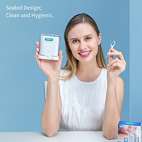 Dental Floss Picks-Floss Dispenser Portable Storage Box Flossers for Adults,M...