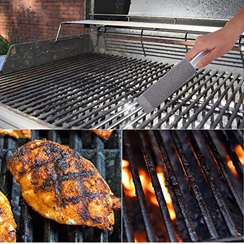 LIANTENG Pumice Cleaning Stone with Long Handle 3 Pack, Toilet Bowl Ring Hard...