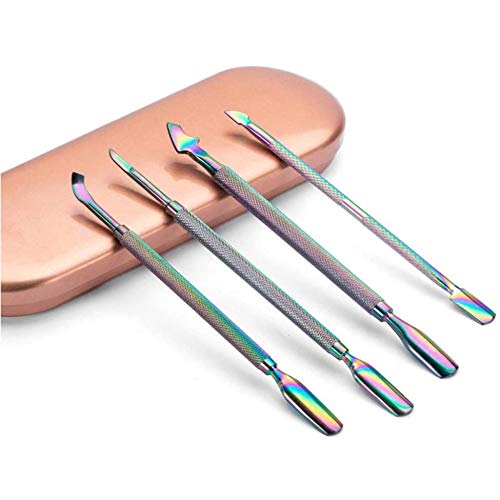 LIAODEHENA Pusher Set Cuticle Nippers Double Head Nail Scraper Cutter Nail Pe...