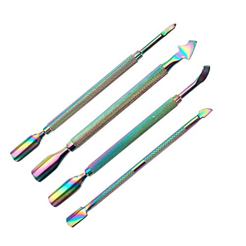 LIAODEHENA Pusher Set Cuticle Nippers Double Head Nail Scraper Cutter Nail Pe...