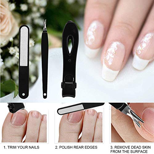 LIAODEHENA Stainless Steel Nail Clippers,Fingernail Nail Cuticle Pusher Nail ...