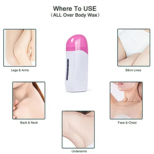 Portable Wax Warmer For Hair Removal, LIARTY Electric Depilatory Roll On Wax ...