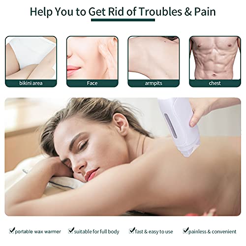 Portable Wax Warmer For Hair Removal, LIARTY Electric Depilatory Roll On Wax ...