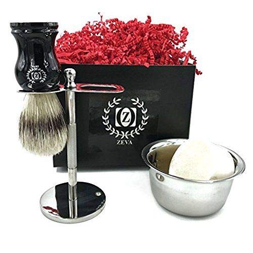Mens Straight Razor Traditional Wet Shave Grooming Gift Kit 5/8" Carbon Steel...