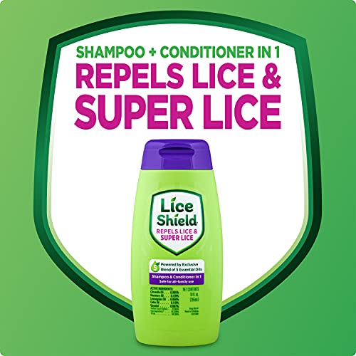 Lice Shield Shampoo and Conditioner in 1 Bottle, 300 ml, Rosemary, 10 Fl.Oz