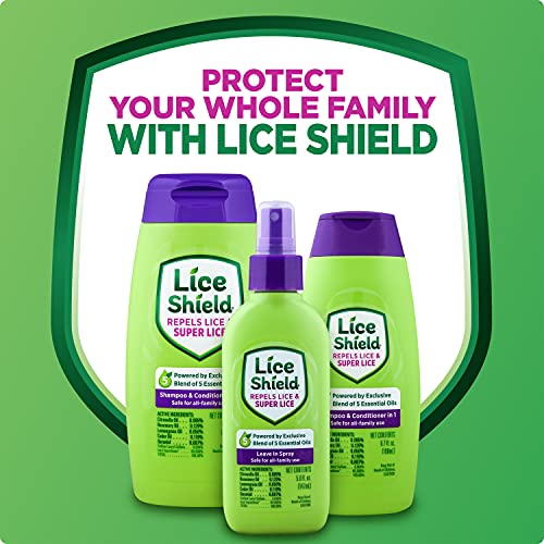 Lice Shield Shampoo and Conditioner in 1 Bottle, 300 ml, Rosemary, 10 Fl.Oz