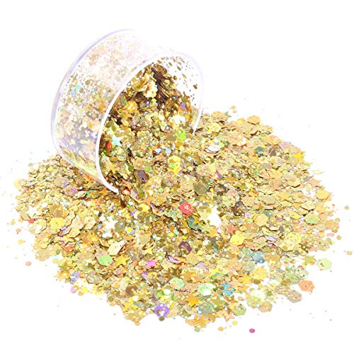 12 Color Chunky Nail Glitter Body Glitter Makeup Glitter for Face Body Eye Ha...