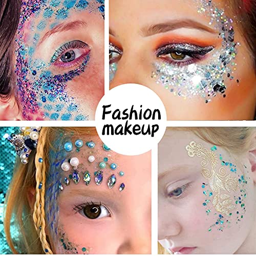 12 Color Chunky Nail Glitter Body Glitter Makeup Glitter for Face Body Eye Ha...