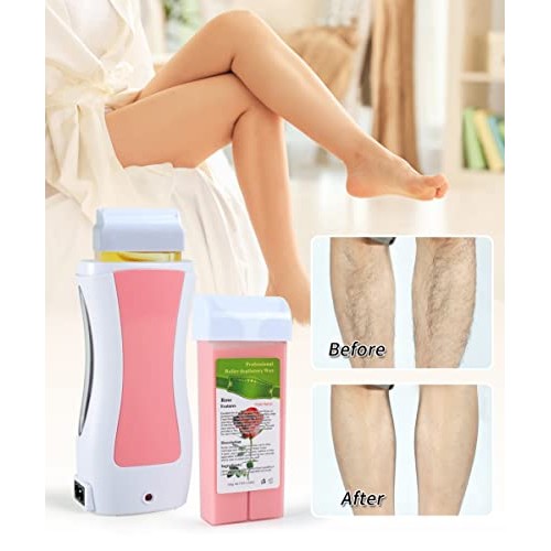 Roll On Wax, Waxing Kit for Women, Waxing Kit for Sensitive Skin, Rose & Hone...
